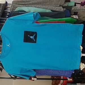 Jordan T-Shirt Aqua/Light Blue With Black Pocket